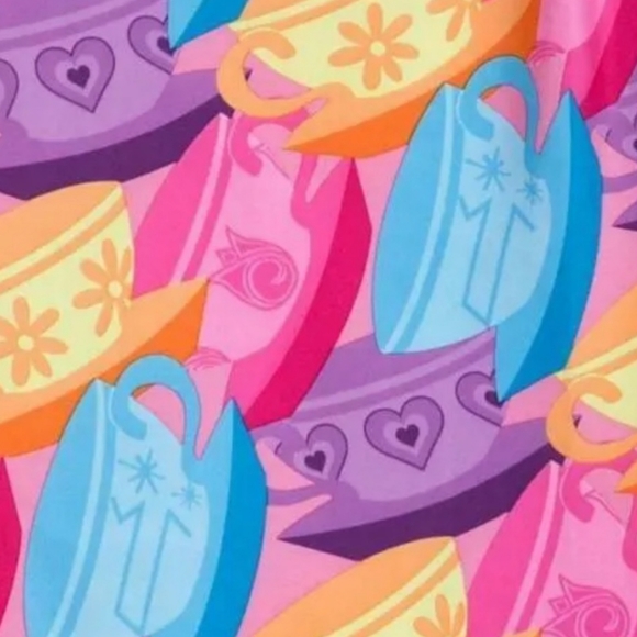 DISNEY Alice in Wonderland tea cup leggings Medium EUC sold out in parks! - Picture 7 of 7